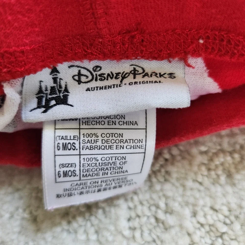 Disney Baby Minnie Mouse 4pc Set Bodysuits Pants 6-9M‎ Red Leopard NWT & EUC